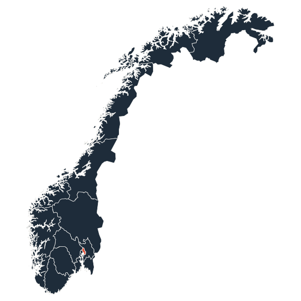 County map of Norway