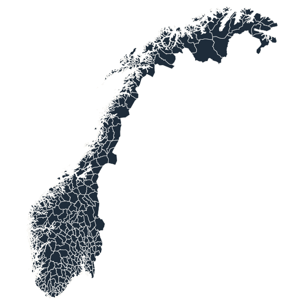 Municipality map of Norway
